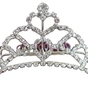 Fashion Silver rhinestone head tiara crystal crown for girls