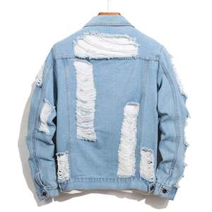 OEM Service 2025 Wholesale Fashion Mens Clothing Casual Lapels Loose Sports Men Jean <b>jacket</b> for men - Product Image 6