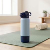 Gourde isotherme en acier inoxydable à double paroi de 800 ml, écologique, avec infuseur à thé, performance thermique de 6 à 12 heures, bouteille d'eau sport