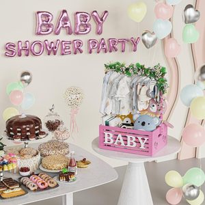 BAMBOOHOMIE fábrica de madera Baby Shower cajón armario ducha fiesta cesta con asa almacenamiento cesto bambú <span class=keywords><strong>embarazo</strong></span> regalo caja - Product Image 6