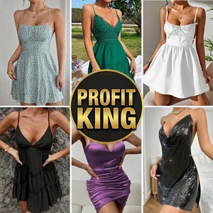Vestidos Casuales para Mujer, Lote Surtido, Mezcla Aleatoria, Cuello en V, Manga Corta, Estampados Diversos, Mezclas de Algodón, Suministro al por Mayor para Revendedores - Product Image 2