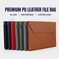 Portadocumentos A4 de Cuero PU Premium Impermeable, Organizador de Archivos de Negocios, Carpeta de Documentos con Logotipo Personalizado y Cierre Magnético