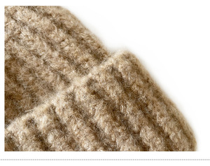 Gorro <span class=keywords><strong>de</strong></span> punto <span class=keywords><strong>de</strong></span> <span class=keywords><strong>lana</strong></span> personalizado, gorro suave y cálido, <span class=keywords><strong>gorros</strong></span> lisos <span class=keywords><strong>de</strong></span> punto con Cable para mujer, venta al por mayor <span class=keywords><strong>de</strong></span> fábrica, novedad <span class=keywords><strong>de</strong></span> 2025 - Product Image 5