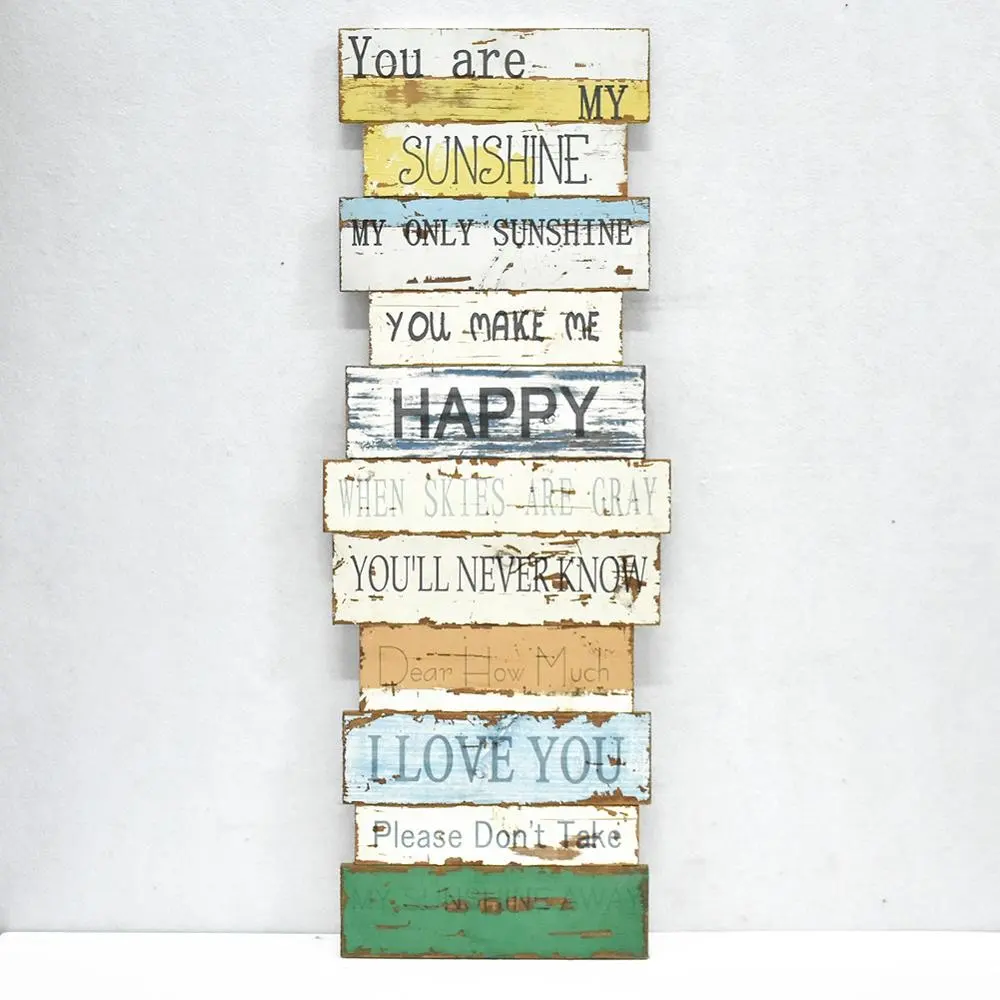 Sie Sind Mein Sonnenschein Romantische Wortlaut Plaque Massivholz Lange Zeichen Stand Wand Decor Joint Planke Holz Plaque Für hause