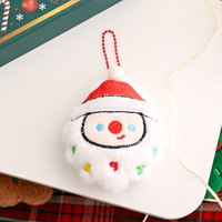 Mini-pendentifs en peluche cousus main style dessin animé sur le thème de Noël, vente en gros, porte-clés, breloques de sac, accessoires, ornements, petits articles