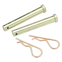 Pin Clevis Baja Tahan Lama TiCN Kepala Datar 16mm Dowel Berlubang 0.2kg Pemasangan Furnitur Rumah Tangga DIY 6 Bulan
