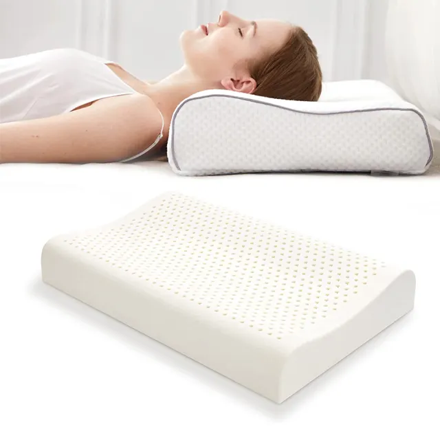natural contour latex contour pillow with breathing holes
