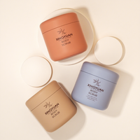 Pot en plastique PP personnalisé de couleur orange pour crème cosmétique 500 ml, pot pour lotion corporelle, gommage, crème pour les yeux et le visage, pour l'emballage des produits de soin de la peau