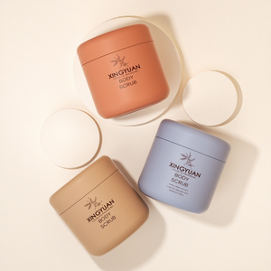 Pot en plastique PP personnalisé de couleur orange pour crème cosmétique 500 ml, pot pour lotion corporelle, gommage, crème pour les yeux et le visage, pour l'emballage des produits de soin de la peau - Product Image 1