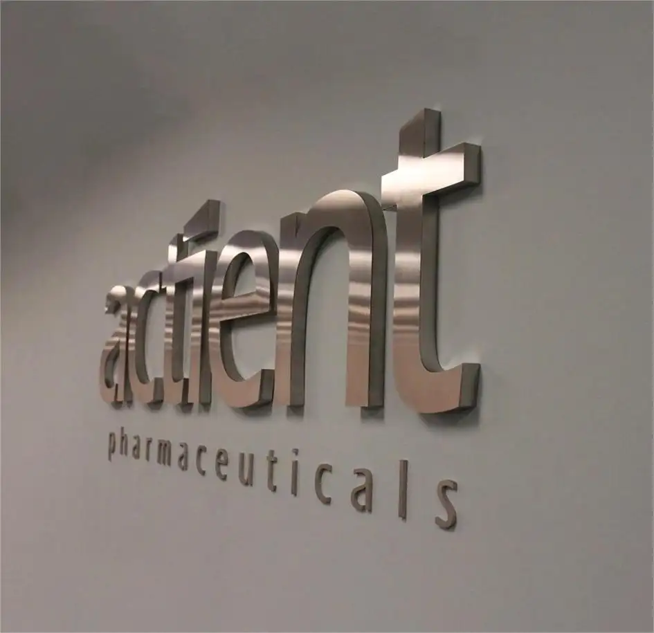 Lettera in metallo logo parete in metallo taglio laser alfabeto personalizzato in acciaio inossidabile lettera segno in metallo