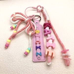 Correa de Cordón para Bolso con Letras Inglesas Rosadas, Estilo Coreano, Venta al Por Mayor - Product Image 1