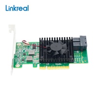 PCIe adaptor saklar ekspansi NVMe, 3.0x8 ke 2-port AS 2 SFF-8643