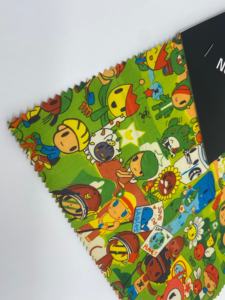 Tissu en polyester enduit de PVC PU imperméable à motif de dessin animé vert pour lits pour animaux de compagnie, imperméables pour animaux de compagnie, coussins pour animaux de compagnie - Product Image 2