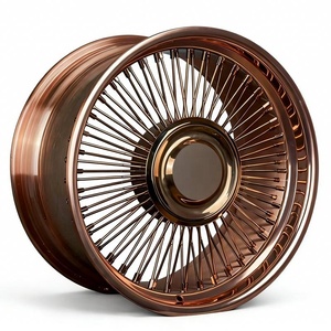 Jantes chromées de luxe dorées à rayons multiples 13 14 15 16 17 18 19 20 22 pouces 100 rayons, jantes personnalisées style Escalade <span class=keywords><strong>Mercedes</strong></span> Lowrider - Product Image 4