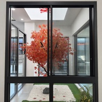 Ventana Corredera de Doble Acristalamiento con Aislamiento Acústico e Impermeable, Marco de Aluminio de 6 Vías, Directo de Fábrica, para Villa, Apartamento, Balcón