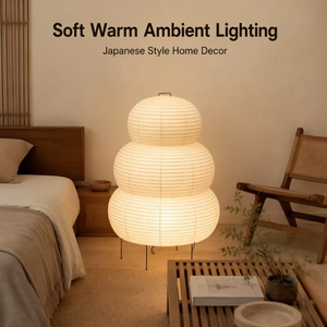 Lámpara de Pie LED de Papel de Arroz para Decoración del Hogar, Lámpara Japonesa Akari, Diseño Moderno Hecho a Mano, Base E27, Uso en Hoteles - Product Image 5