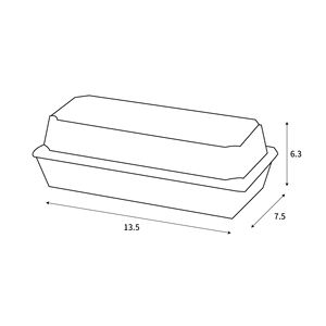 Caixa descartável do couro Sobremesa Bolo Sanduíche <span class=keywords><strong>Hot</strong></span> <span class=keywords><strong>Dog</strong></span> Take Out Trapezoid Paper Cardboard Food Packaging <span class=keywords><strong>Container</strong></span> com tampas - Product Image 4