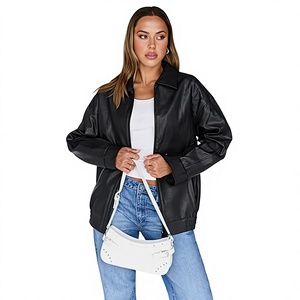 Trendy Queen Trendy 2026 <b>Plus</b> <b>Size</b> Women's Leather <b>Jackets</b> Oversized Faux Moto <b>Biker</b> Coat Hooded Collar Fall Outfits - Product Image 1