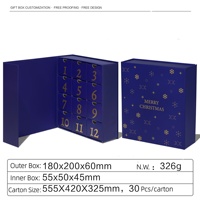 Boîtes à surprises personnalisées Baoren en carton, boîte à surprises à 12 compartiments, calendrier de l'avent, boîte cadeau pour chocolat, anniversaire, Noël