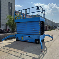 Elevador de tijera móvil eléctrico de 6-18 m móvil aéreo de empuje manual de carga grande de 300-500 kg a la venta