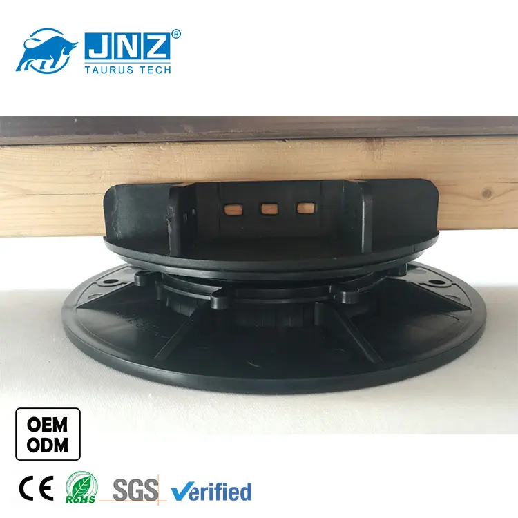 JNZ adjustable joist support Height Adjustable Raised Plastic wpc wood plastic outdoor wpc timber deck pedestal system