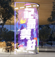 Film adhésif flexible transparent LED d'animation haute luminosité P20 pour écran de vitrine publicitaire, indice de protection IP43, garantie 2 ans