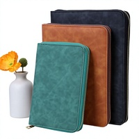 Organiseur à fermeture éclair multi-fonctions A5/B5 pour gestionnaire d'entreprise, carnet de notes et de registres, avec feuilles mobiles, pour le commerce transfrontalier