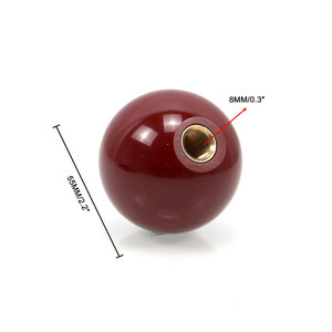 Car Gear <b>Knob</b> 55mm Red Acrylic Ball <b>Shift</b> <b>Knob</b> For Manual Transmission Vehicles - Product Image 1