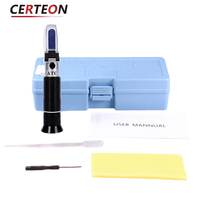 ATC-92H Appareil Portable Précis pour Test Alimentaire Compensation Température Sucre Brix Miel Humidité Réfractomètre