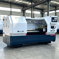 Tour CNC CK6150, portée de coupe 500 mm, portée de déplacement transversal 280 mm, entre centres 1000 mm, banc plat, broche simple, alésage de la broche 82 mm, CE ISO