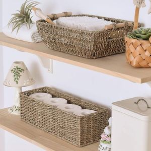 Cesto para Ropa Sucia Estilo Rústico, Bolsa de Mimbre de 5 Kg, Cestas de Pascua Vacías, Forma Vietnamita, Cesta Tejida de Junco Chino - Product Image 4