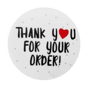 Étiquettes rondes adhésives en gros, logo personnalisé, découpe vinyle en rouleau, impression d'autocollants de remerciement - Product Image 6