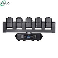 Yinuo Projecteur de scène à tête mobile Wash LED RGBW de haute qualité 5*40W+4*10W Y/W, compatible DMX512, pour KTV et clubs, avec fonction de balayage et stroboscope