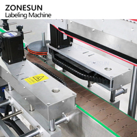 ZONESUN ZS-TB501 machine d'étiquetage de coin de bouteille carrée à trois côtés d'autocollant automatique