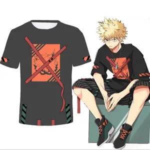 PINYU TシャツマイヒーローアカデミーアニメTシャツユニセックス日本半袖クリエイティブトップカスタムTシャツプリント