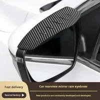 Rétroviseur latéral en fibre de carbone pour montage universel noir activé 2023-pare-pluie réduction du vent déflecteur de bruit voiture