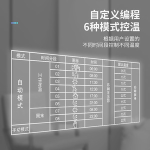 เทอร์โมสตัทอัจฉริยะ จอแสดงผลดิจิตอล ตัวควบคุมอุณหภูมิพื้นสำหรับทำความร้อน ควบคุมอุณหภูมิคงที่ ระบบ HVAC ในบ้าน - Product Image 4