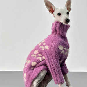 Bonita ropa para mascotas, suéter de lana ecológico súper cálido de doble capa para Dachshund Greyhounds, perros y gatos pequeños y medianos - Product Image 5