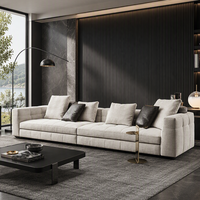 Ensemble de canapés carrés modernes en tissu YUANCHANG avec pieds en acier inoxydable, 2 places, pour appartement, villa, salon, canapé de luxe