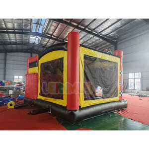 Château gonflable commercial en PVC rouge Lightning McQueen avec toboggan, voitures de course, et parcours d'obstacles amusant - Product Image 6