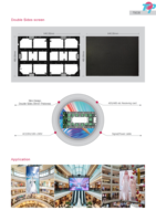 Écran LED numérique double face ultra-fin pour affichage publicitaire en intérieur, idéal pour les centres commerciaux et les commerces de détail