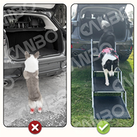 Escaliers pour animaux de compagnie d'extérieur pour grands chiens avec surface antidérapante, rampe pliable pour chien pour accéder à la voiture