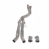 Tuyau d'échappement de grand diamètre 101 mm pour BMW, tube intermédiaire G80 M3 G8X G82 M4, en acier inoxydable, 4 pouces, amélioration acoustique