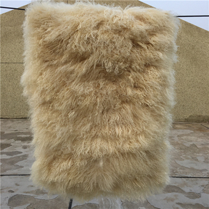 Fourrure d'animal longue et <span class=keywords><strong>bouclée</strong></span>, <span class=keywords><strong>laine</strong></span> pour <span class=keywords><strong>chaise</strong></span>, fourrure de Mongolie - Product Image 3