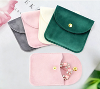 Petites pochettes à bijoux en velours carré de 10*10cm avec sac d'emballage à bouton pression pour collier boucle d'oreille Bracelet anneau stockage de bijoux