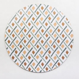 แผ่นรองจาน MDF + จุกไม้ก๊อก,แผ่นรองทรงกลมพร้อมการพิมพ์ของลูกค้า - Product Image 2