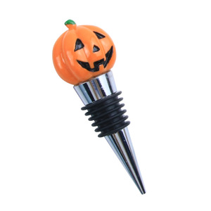 Halloween Wine Stopper Kit Pumpkin Shape With Glass Rings For Indoor Decoration CXS 01 - Product Image 2