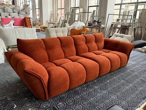 Divano moderno di lusso 3 posti sezionale Set di velluto <span class=keywords><strong>blu</strong></span> per soggiorno mobili elegante in legno con Base elegante lasciando mobili per la stanza - Product Image 4
