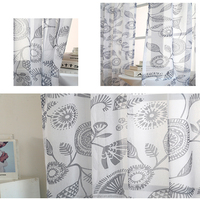 Rideaux de ferme à imprimés floraux de style nordique Simple Ins Oeillet Top Back Tab Boho Rideaux de fenêtre 2 panneaux pour la maison Salon