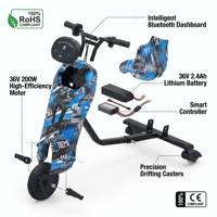 Trottinette électrique 8 pouces 200w 360 °   Kart électrique rotatif Crazy Drift pas cher pour enfants